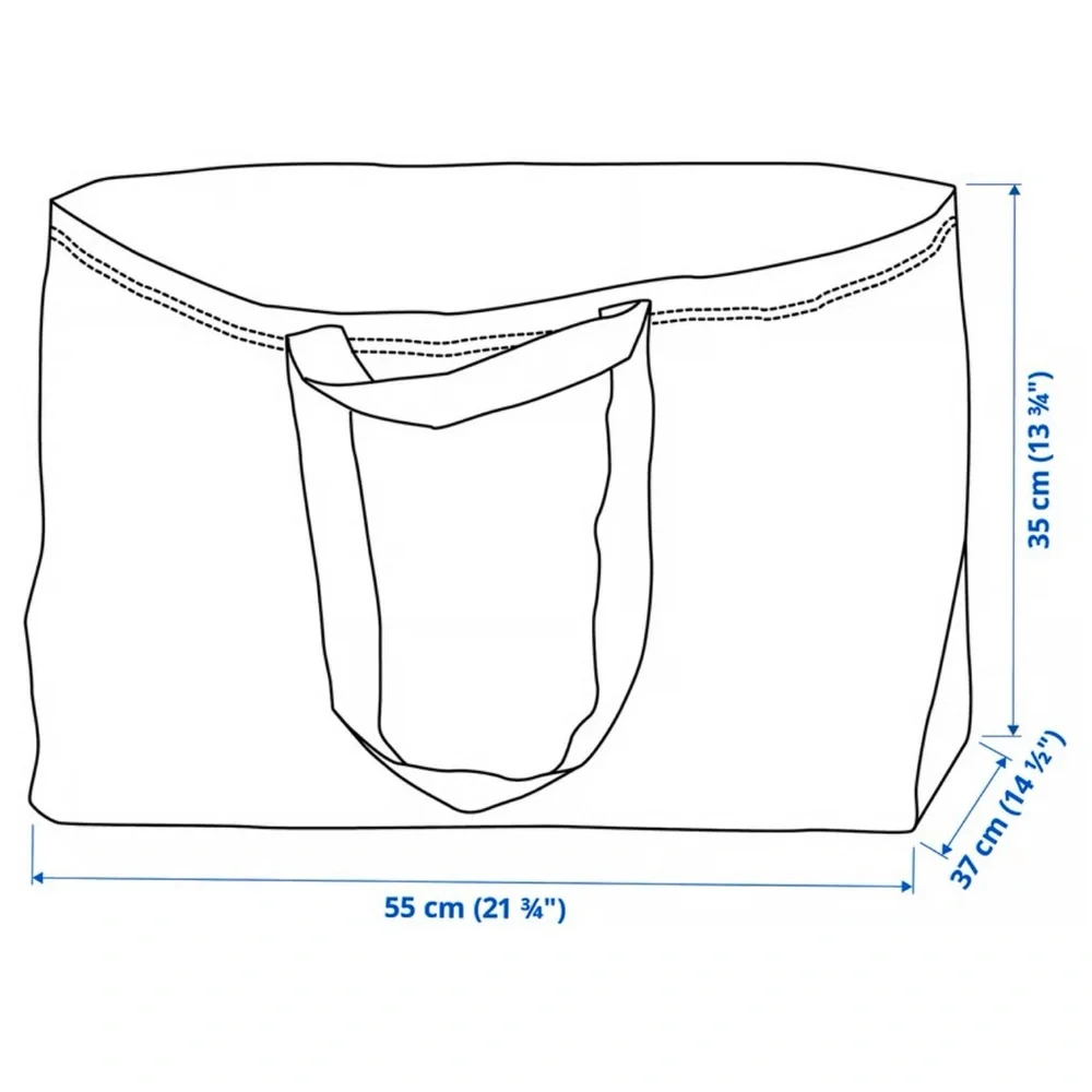 Set of 2 IKEA Blue Reusable Frakta Bag